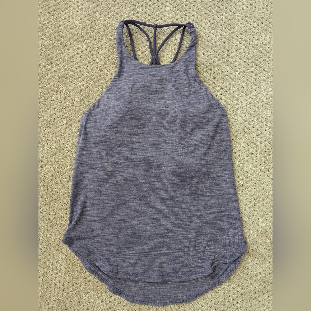 lululemon athletica Strappy Heathered Purple Tank Top